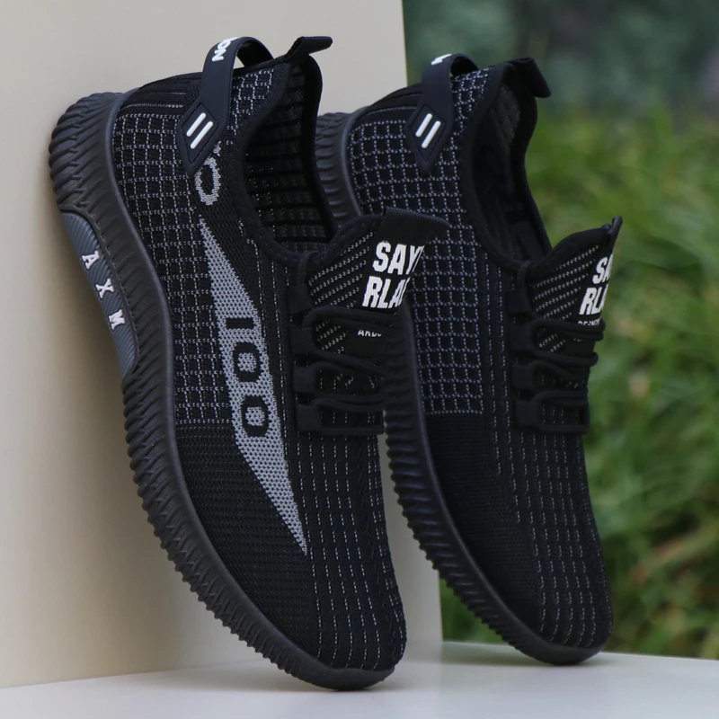 春夏季网面透气男鞋潮流百搭轻便运动鞋防滑耐磨工作鞋休闲跑步鞋