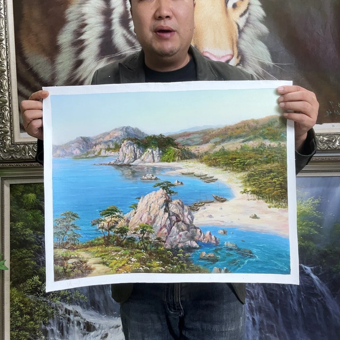 油画朝鲜艺术家哈哈