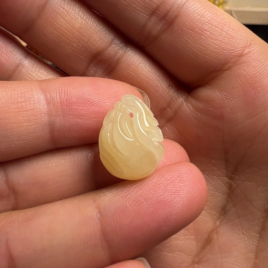 蜜蜡颈饰未镶嵌钱袋