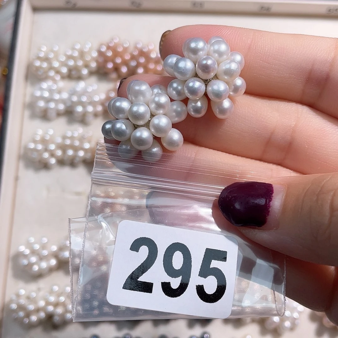 淡水珍珠耳饰合金