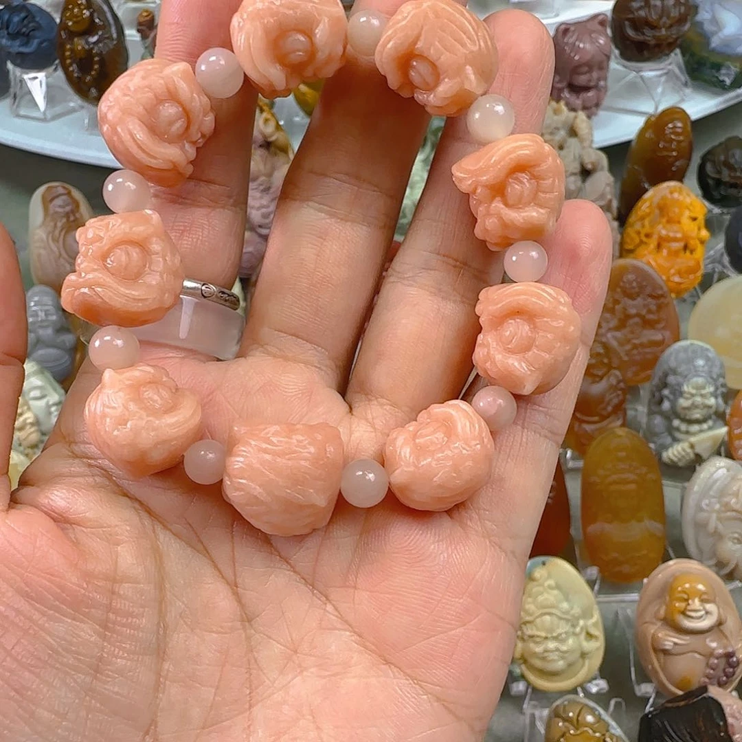 石英质玉手串未镶嵌郑****备阿拉善雕刻手串