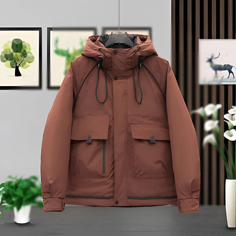 棉服厚款连帽男款商务山系冬季防风秋冬外套户外滑雪服外套男冬季