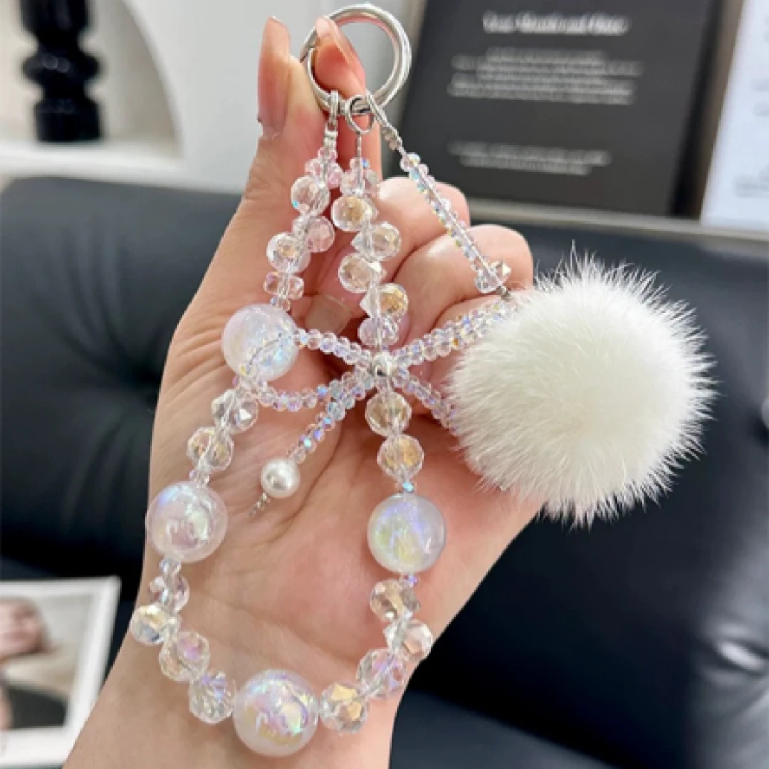 轻奢水晶串珠手机链女士装饰礼品精致美观