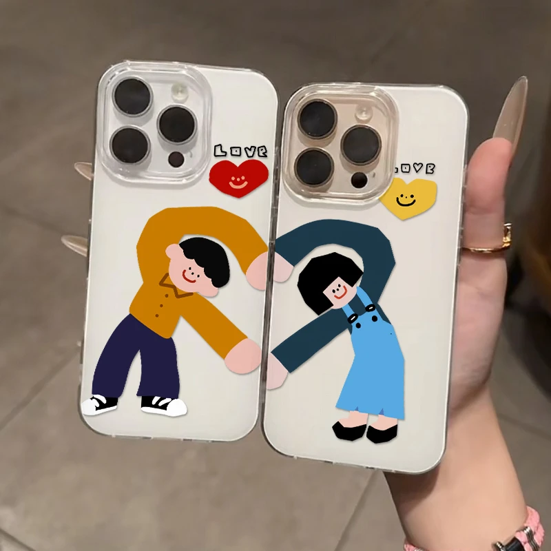 奥菲顿情侣比心男女适用iPhone17大孔16手机壳华为vivo小米15oppo