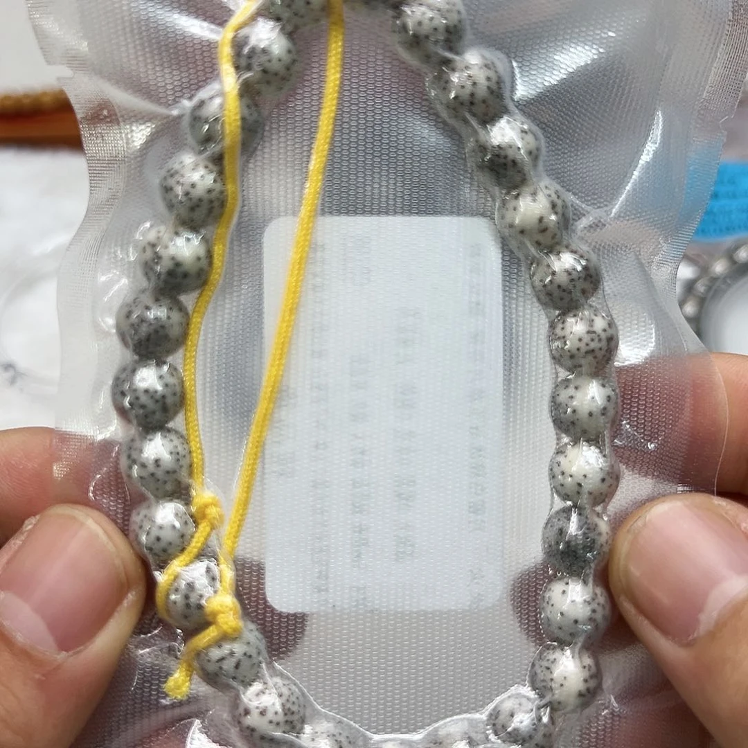 星月菩提手串39灭火月留白糯冰石玉星月糖豆手持9元