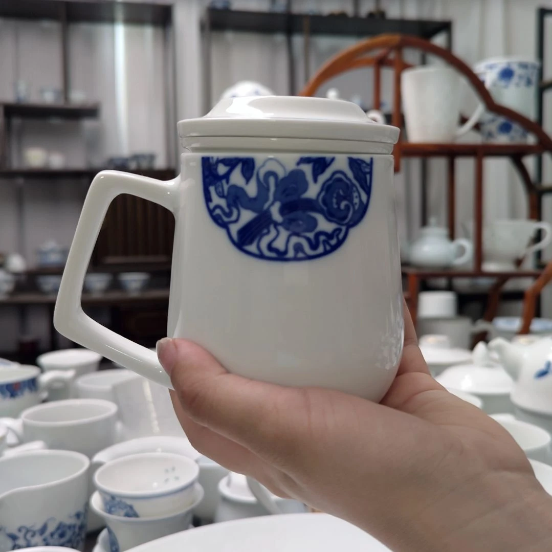 瓷事事如意茶漏杯三件套