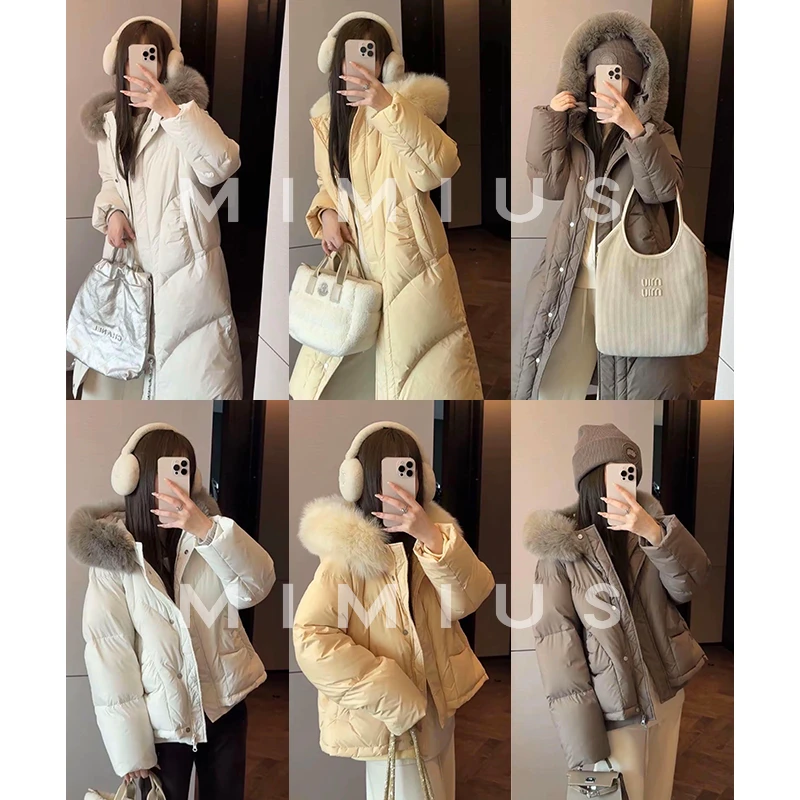 【mimius】P 可溯源三星安心羽绒可拆卸狐狸毛领长短款羽绒服G10196