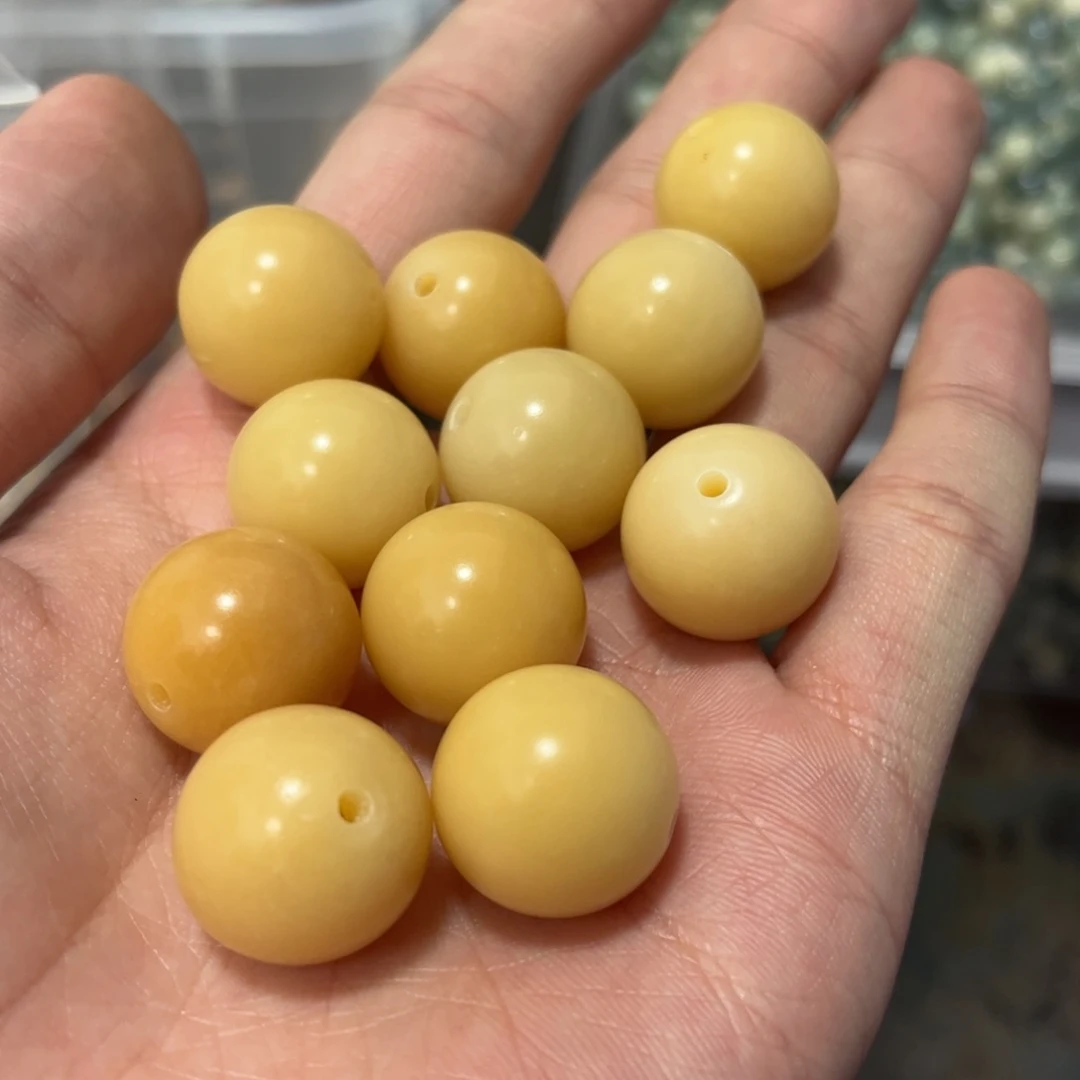 【闪购商品】白玉菩提吊坠z18.5/10+3颗奶黄微瑕