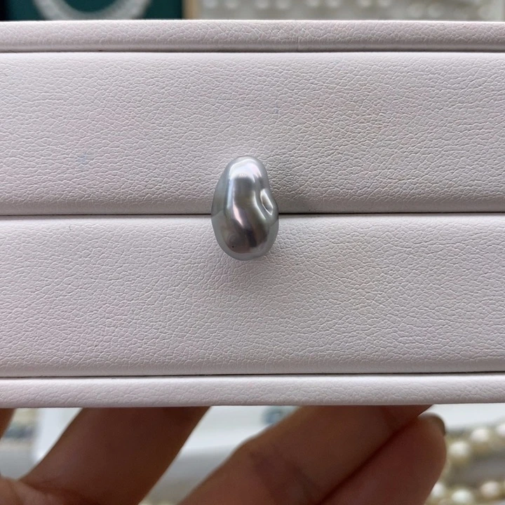 未镶嵌海水珍珠裸珠大溪地野生Keshi8-9m m