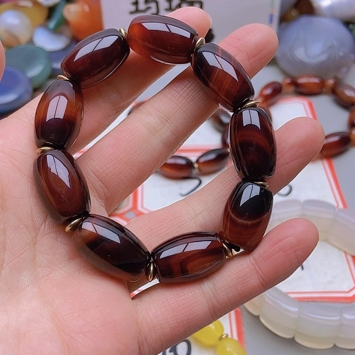 【闪购商品】玛瑙/玉髓珠宝半成品未镶嵌竹**姐