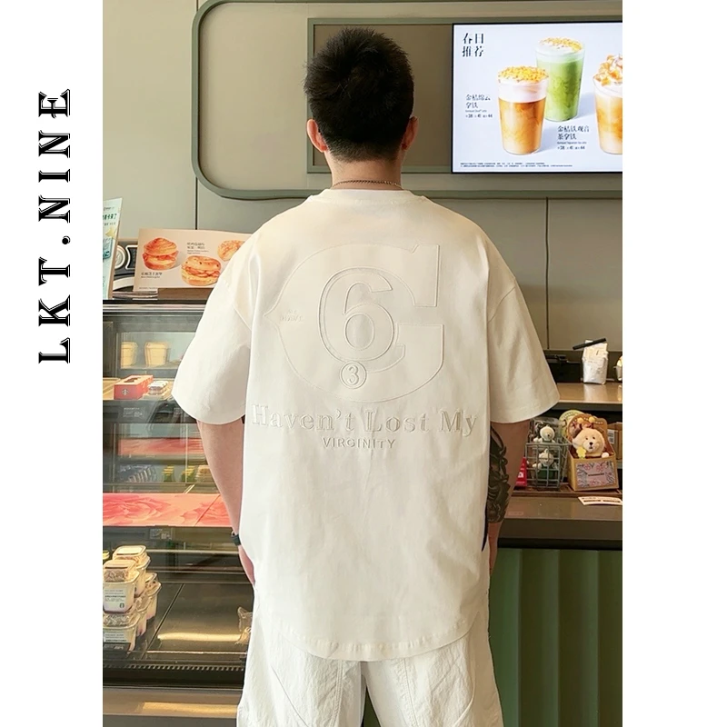 LKT.NINE重磅短袖T恤男女潮牌上衣夏季情侣美式半袖打底衫197628