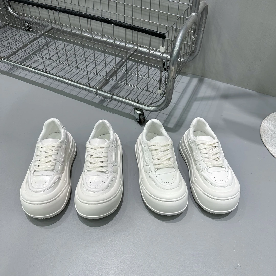 2025春季上新厚底松糕鞋增高显瘦系带休闲板鞋