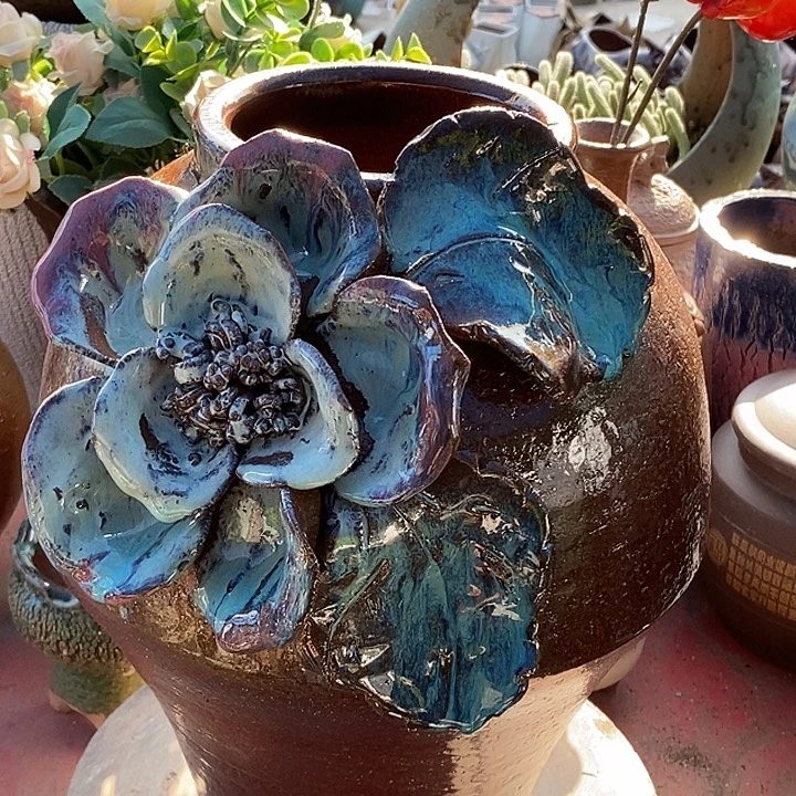 紫砂花盆紫砂14.32无孔