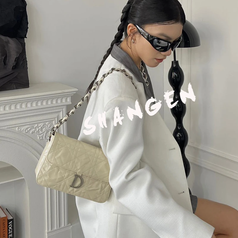 【尚恩CC】ZT-D7139-游牧白-25*9*17轻奢女士新款小香风单肩斜挎包