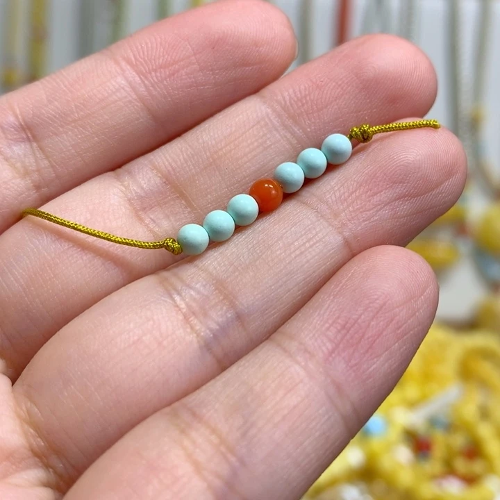 南红玛瑙未镶嵌珠宝半成品配饰3.5mm