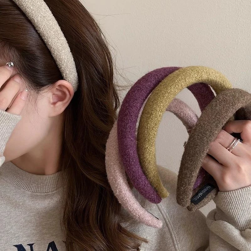 美拉德秋冬毛绒发箍女2025新款感洋气时尚头箍高颅顶头饰发卡