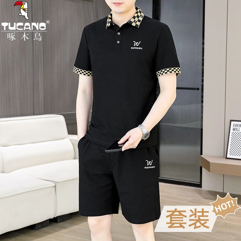 TUCANO/啄木鳥夏季新款时尚刺绣修身翻领男POLO衫透气薄款帅短袖T