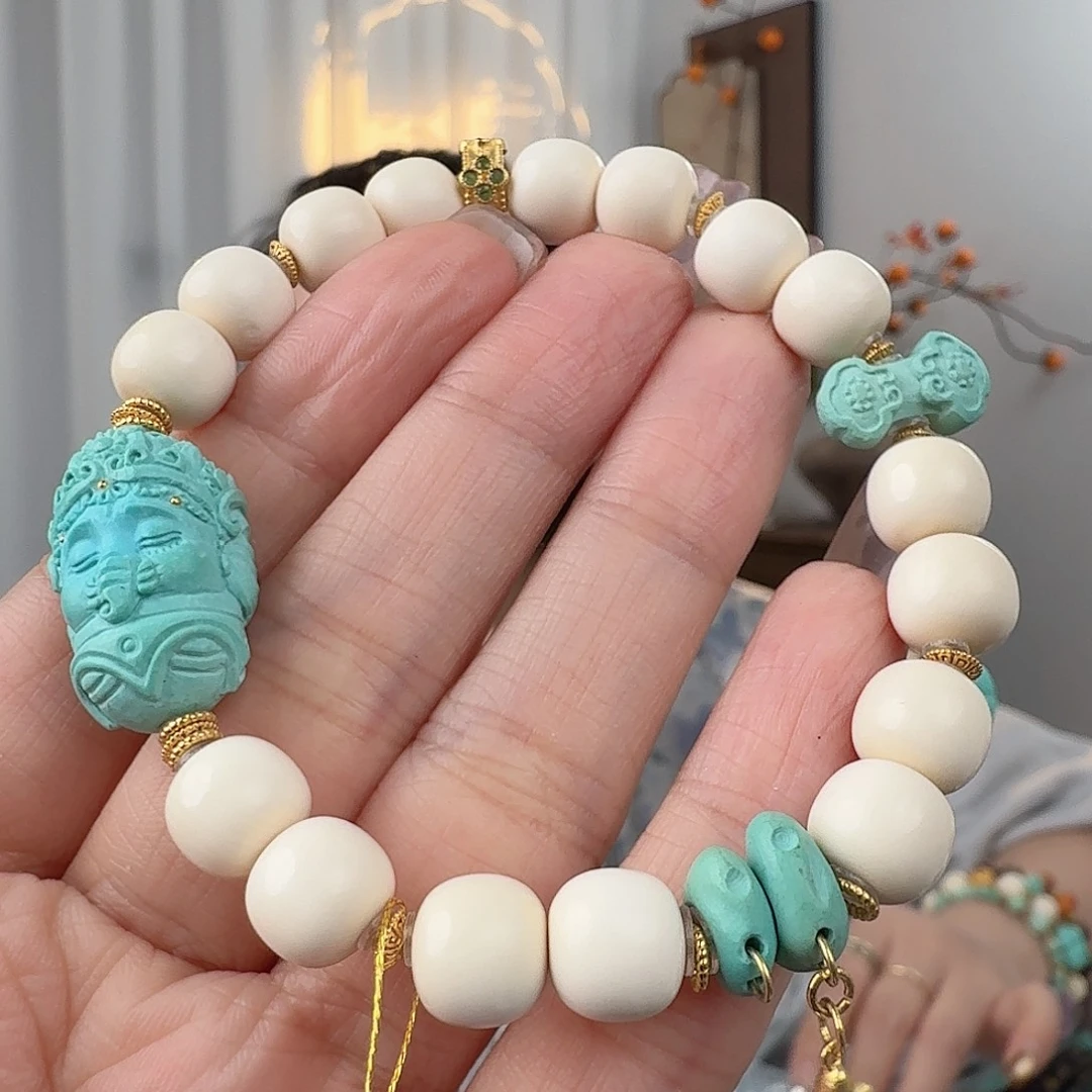 绿松石18K金镶嵌珠宝奇石