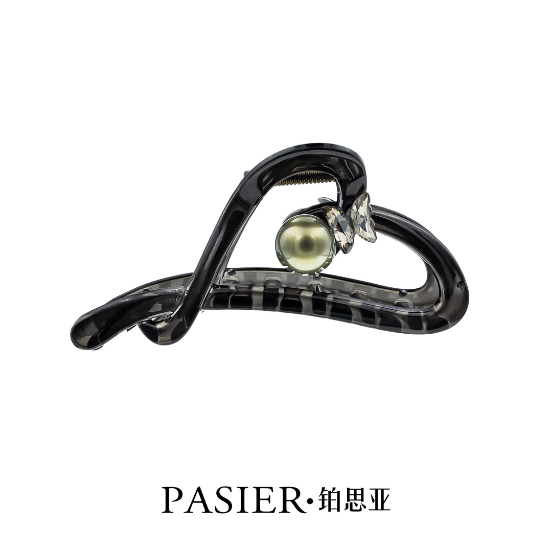 铂思亚 心缘黑 日常优雅气质百搭12厘米大抓夹思思专属 CC865