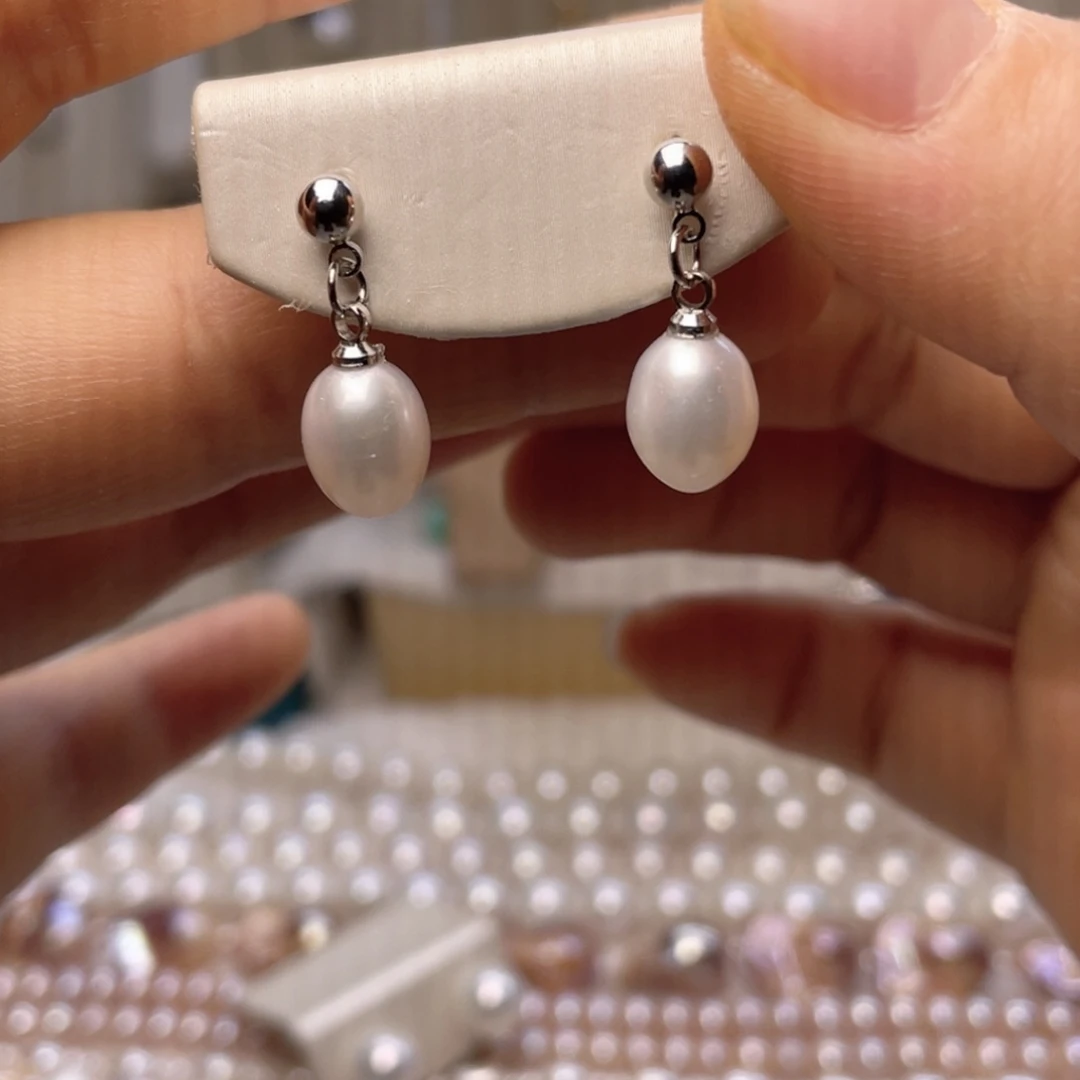 银S925镶嵌珍珠首饰淡水珍珠