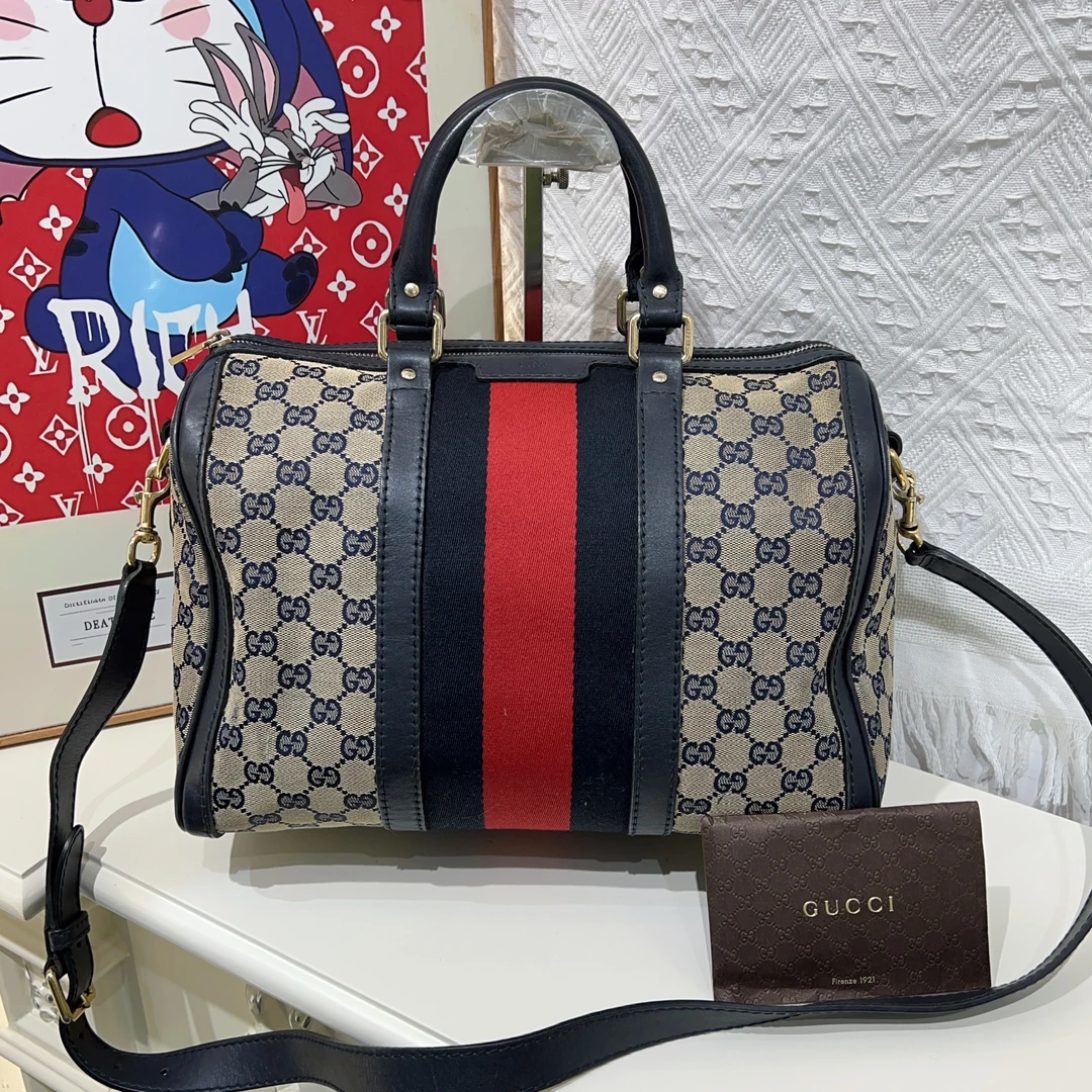 95新 GUCCI/古驰 古驰波士顿手提斜挎包 cj4448