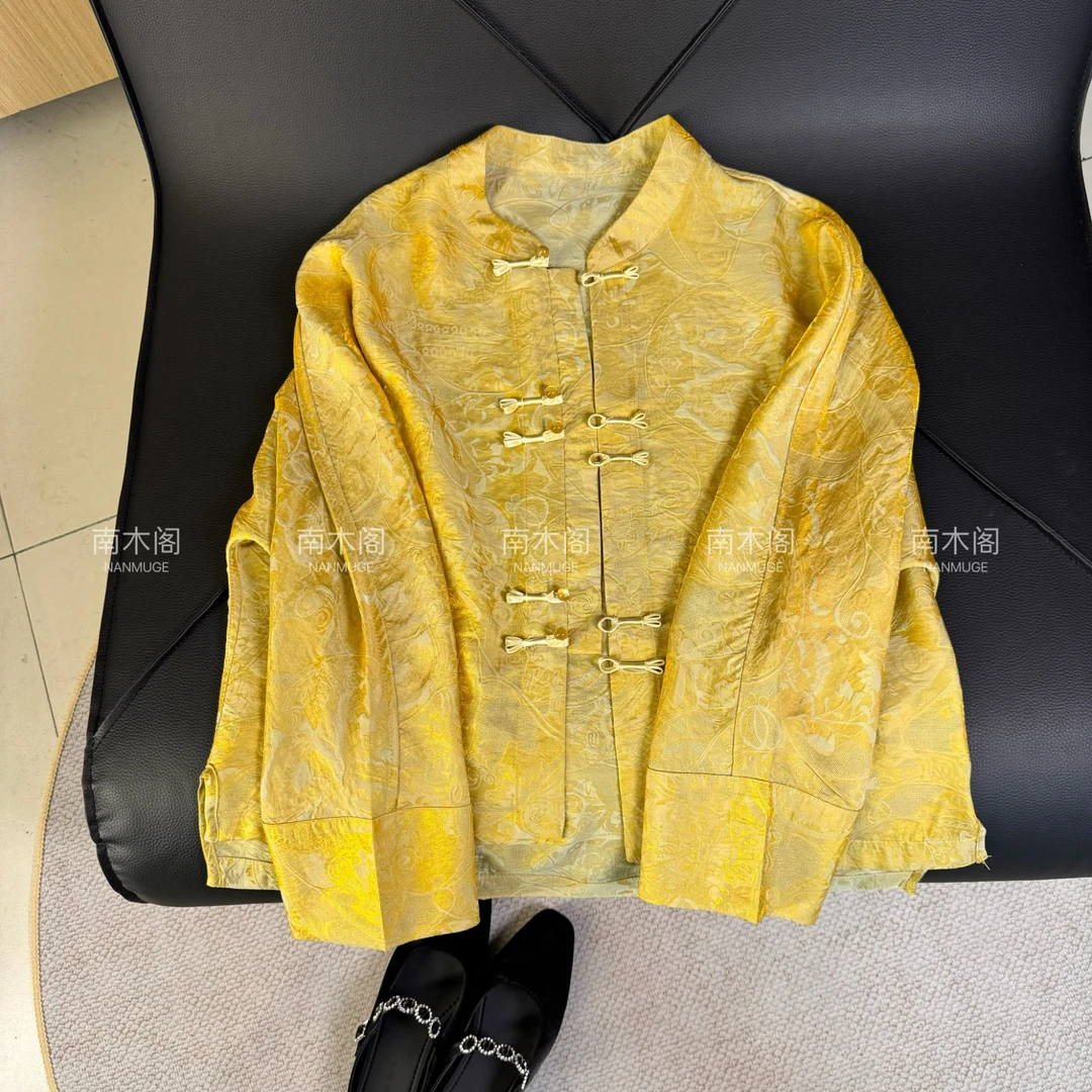 (流光溢彩--双色)新款金丝线女短外套新中式外套宽松型复设计师