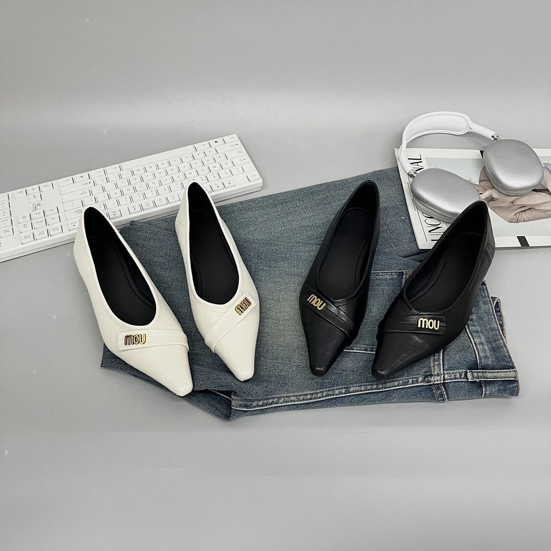 【唯品专属】尖头小单鞋软底软面一脚蹬洋气瓢鞋9173-5