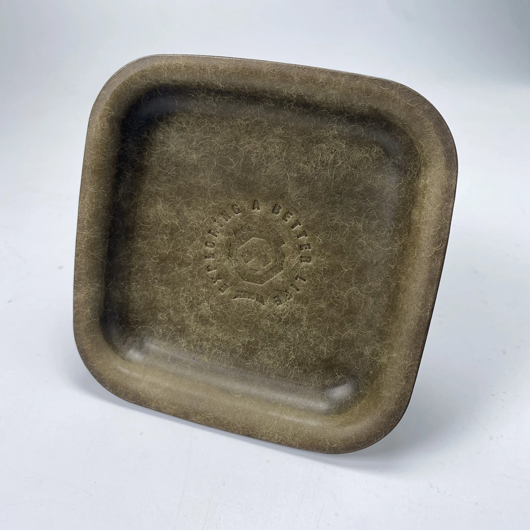 首饰展示架 大双层PUEBLO超厚牛皮真皮盘子托盘皮质特效磨砂植鞣