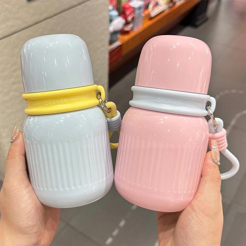 轻奢保温杯少女心带盖泡茶杯316女士便携办公室保温壶学生大肚杯