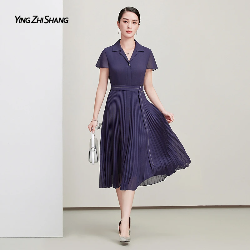 【晨粉专享价】赢智尚气质连衣裙职场优雅显瘦夏新款ZF03393R7