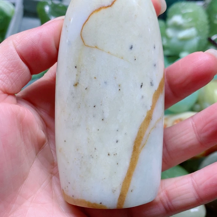 蛇纹石玉未镶嵌手把件