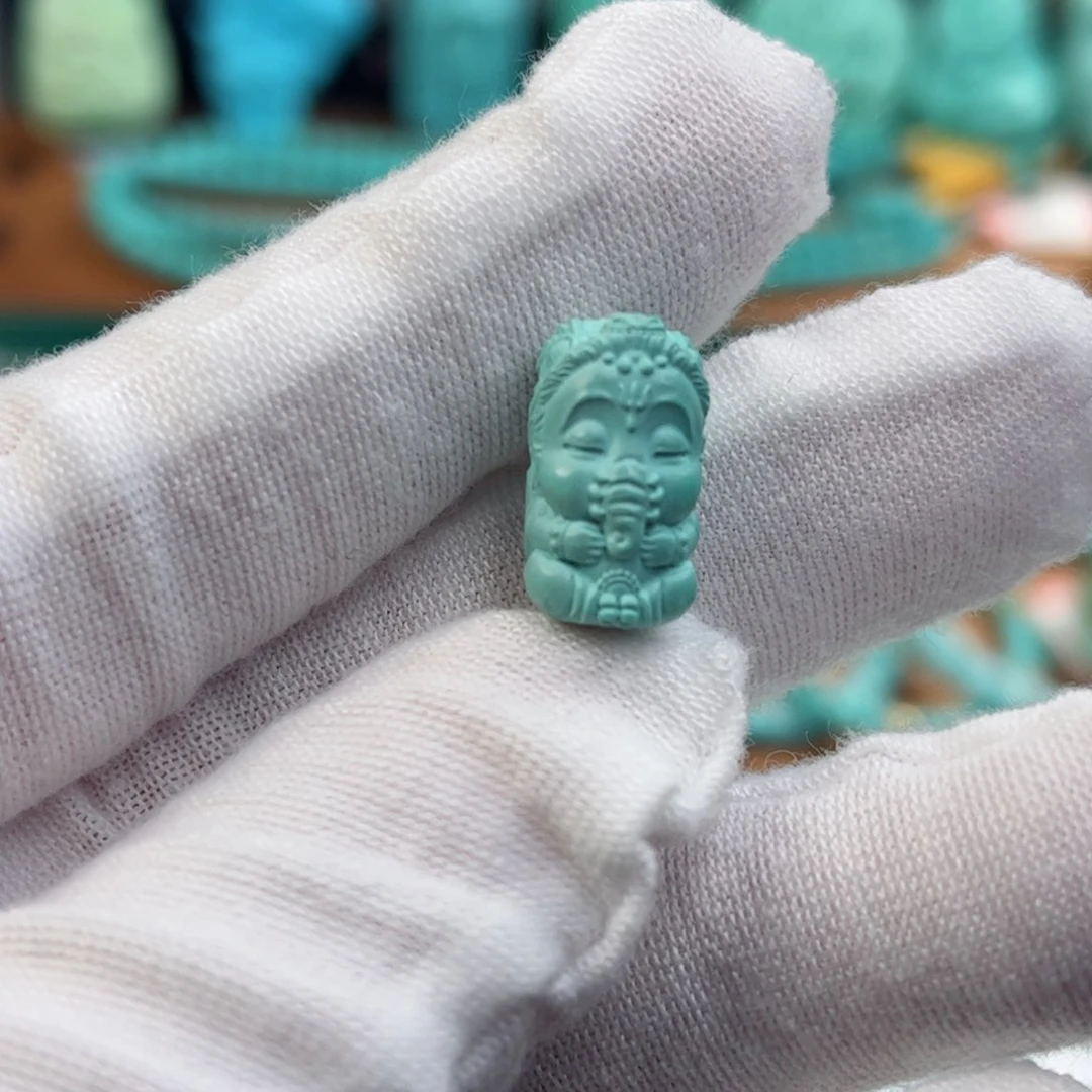 未镶嵌绿松石象宝