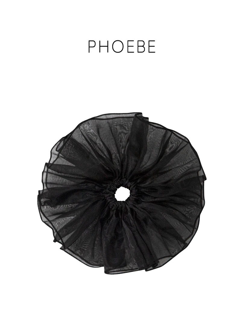 【法式浪漫】PHOEBE叶姐 新款黑色纱纱发圈Y5050218F