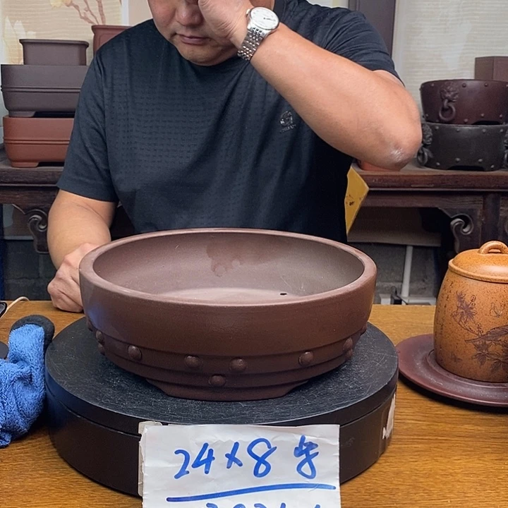 紫砂花盆货号一只GD104