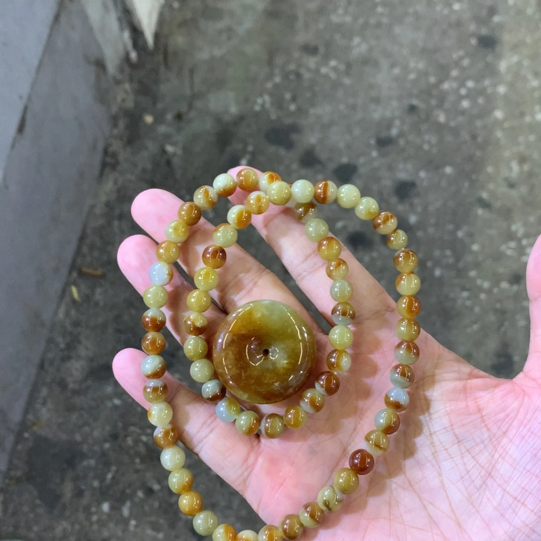 涧***溪未镶嵌挂件翡翠平安扣