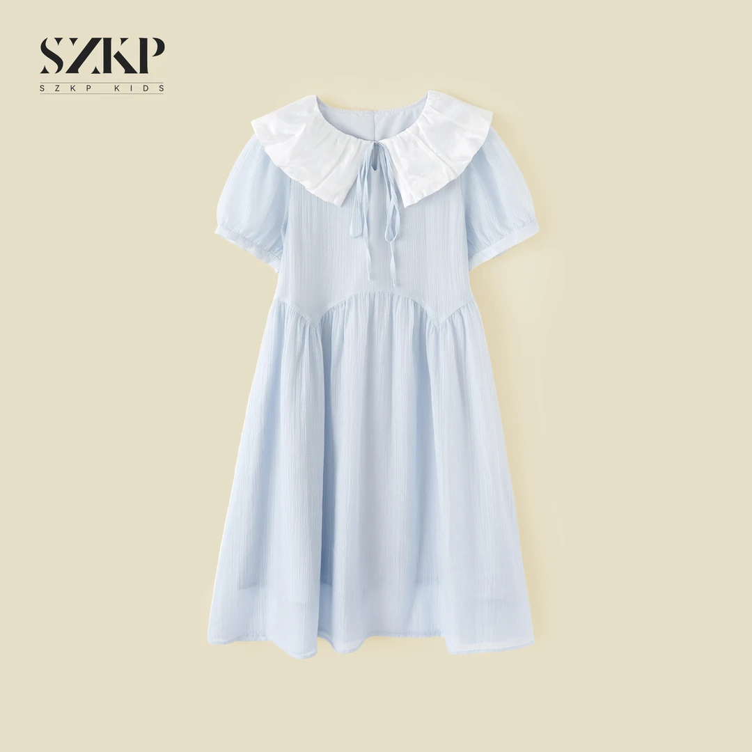 SZKP夏季新款透气女童公主裙中大童休闲洋气儿童连衣裙BGQX552218
