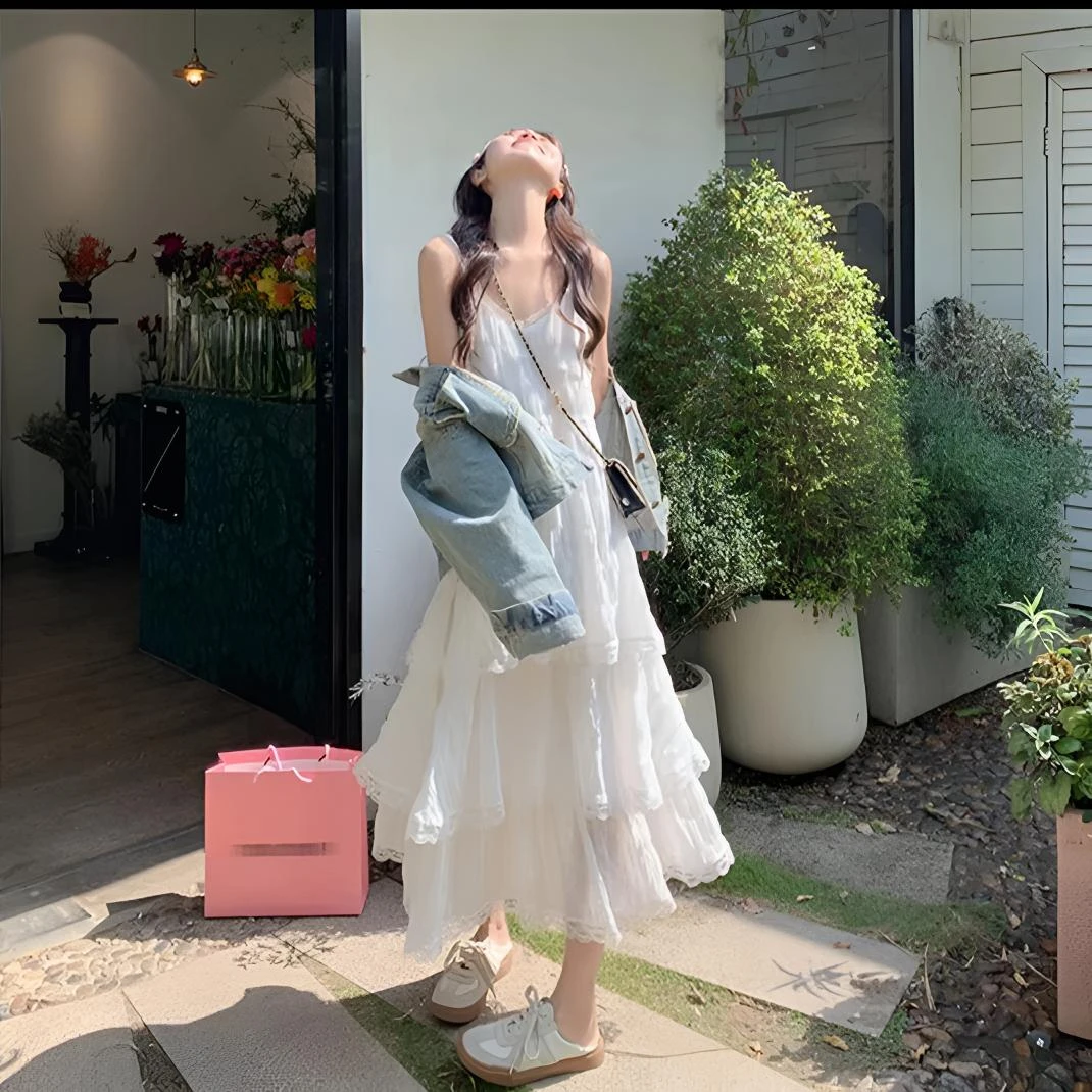 【按对应编码下单】春夏季新款吊带连衣裙温柔风性感设计中长裙法式