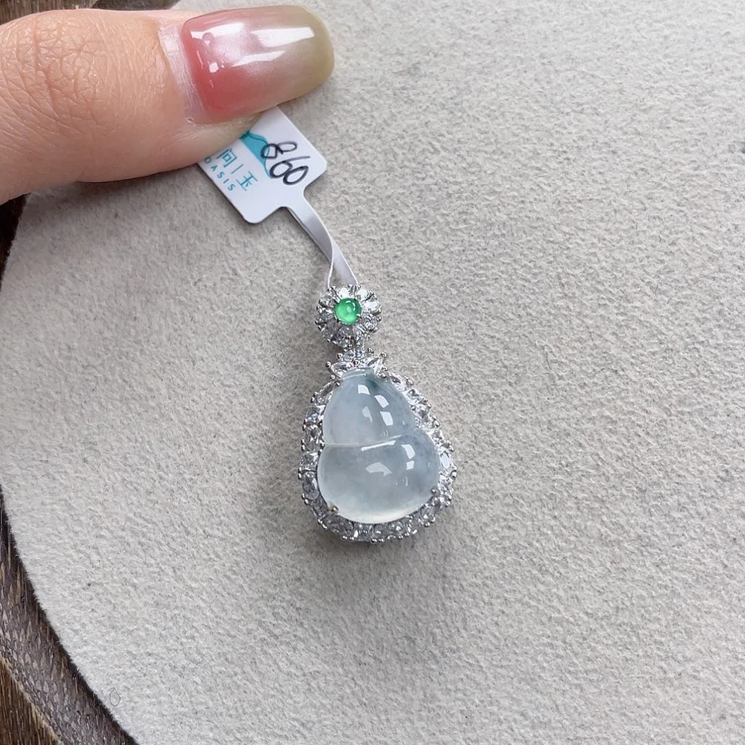 翡翠银S925镶嵌颈饰