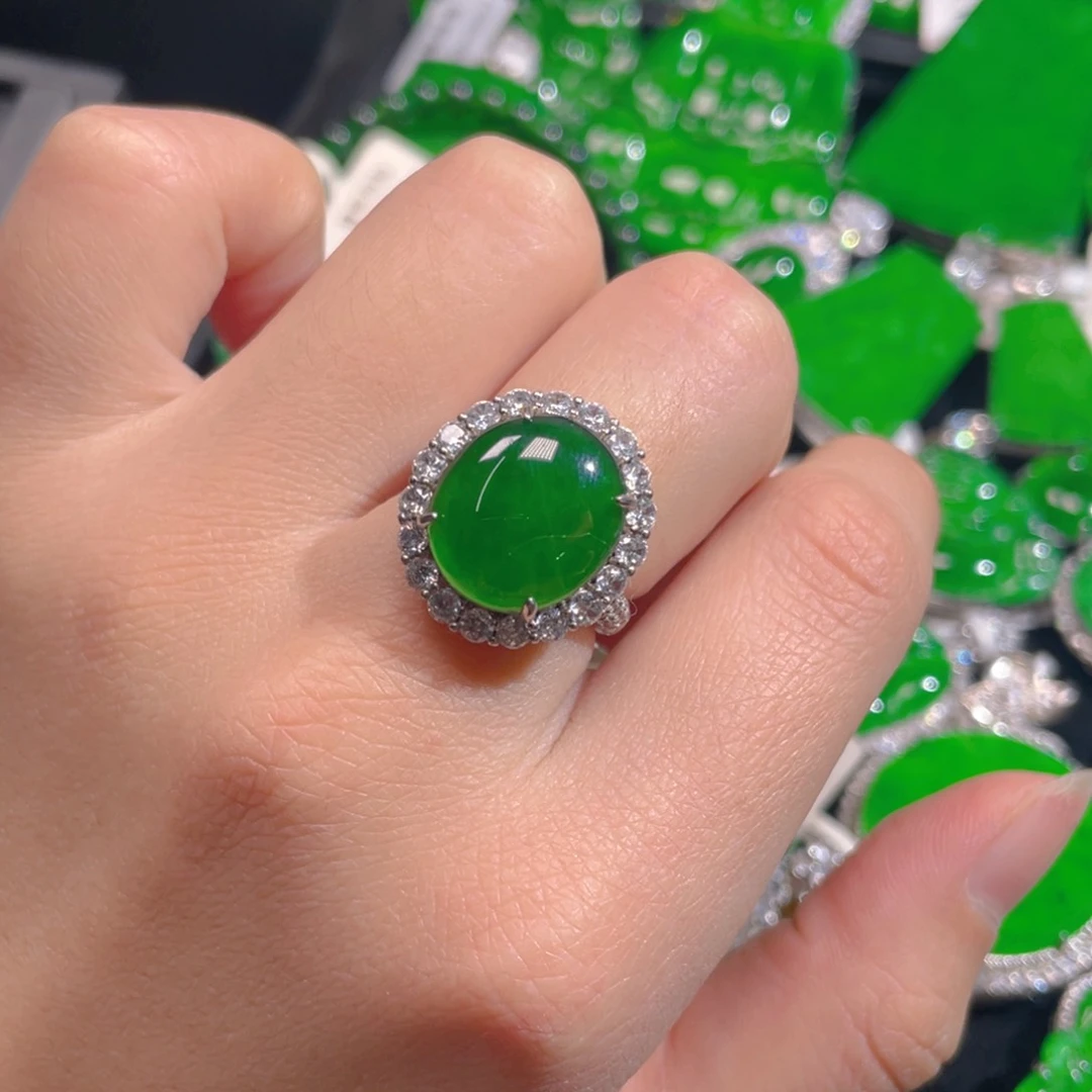 翡翠颈饰未镶嵌保a保真天然翡翠