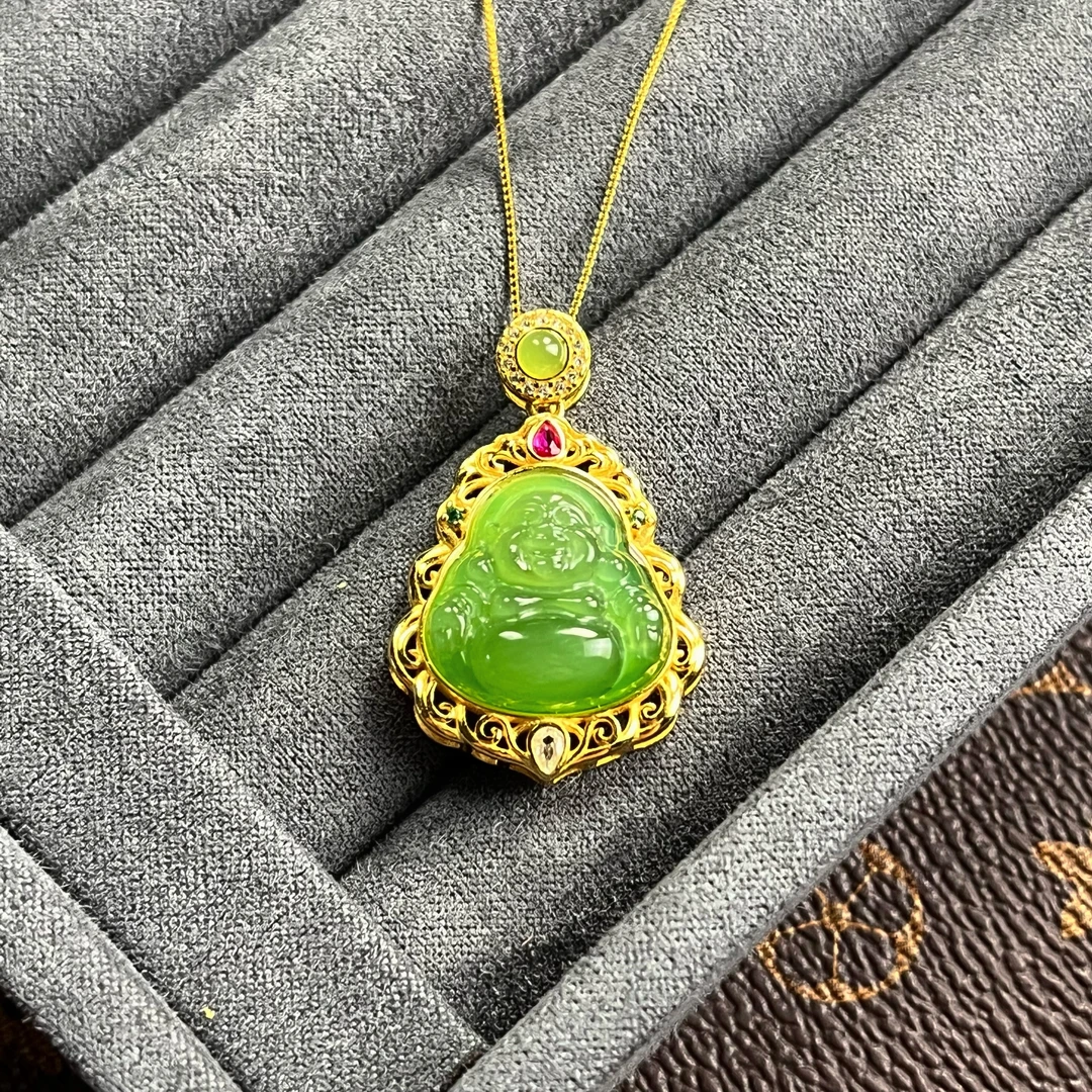 【大新珠宝】和田玉碧玉佛公吊坠 s925-多样性发一