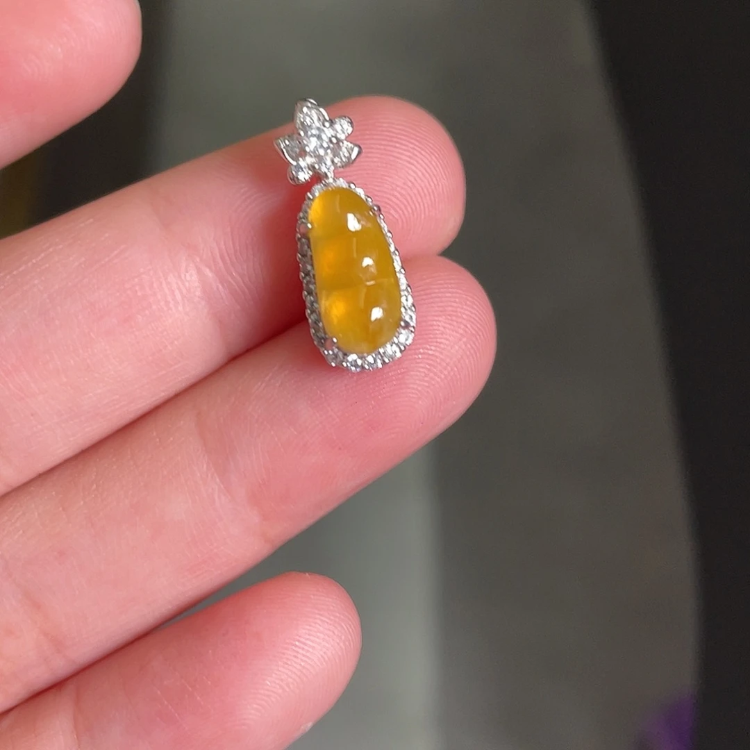 翡翠银S925镶嵌项链