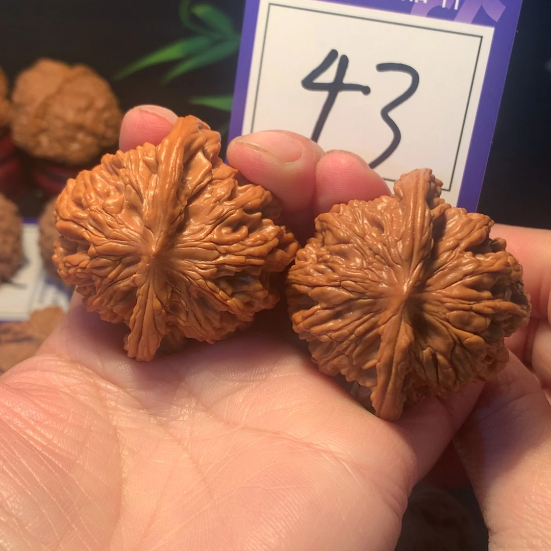 文玩核桃把件43狮虎兽45