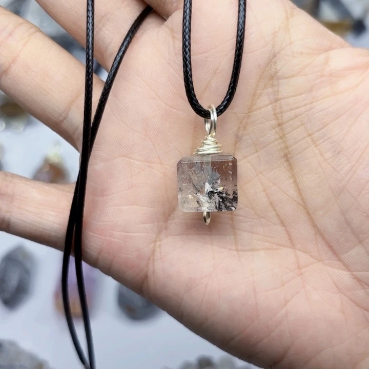 未镶嵌颈饰水晶13mm方糖闪灵钻项链