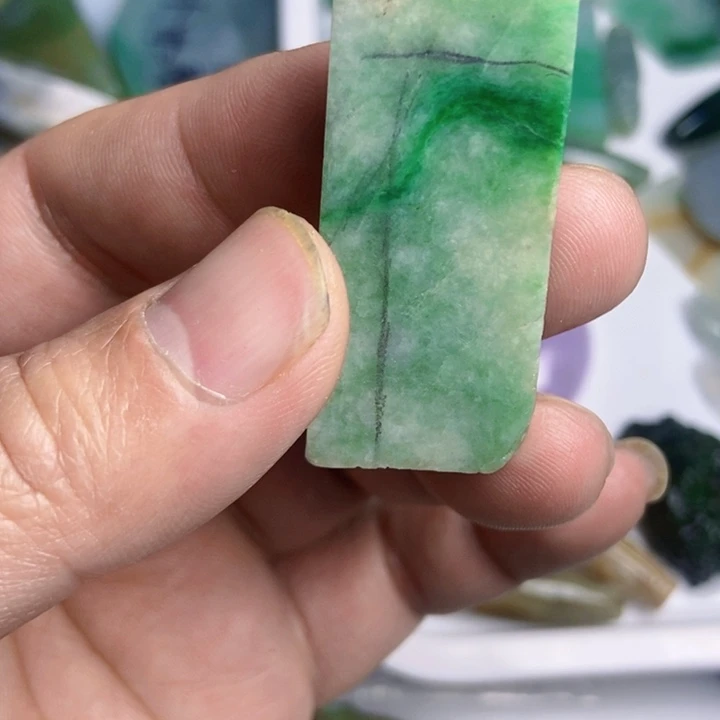 翡翠散珠天然翡翠A货挂件