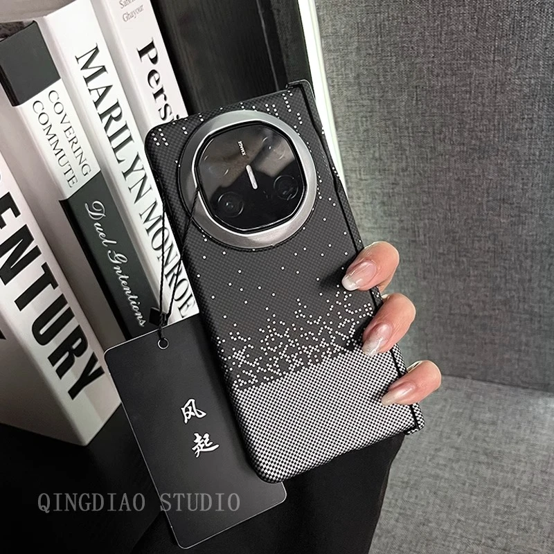 满天星碳纤维纹适用华为matex6手机壳全包x5折叠屏商务X3典藏版套