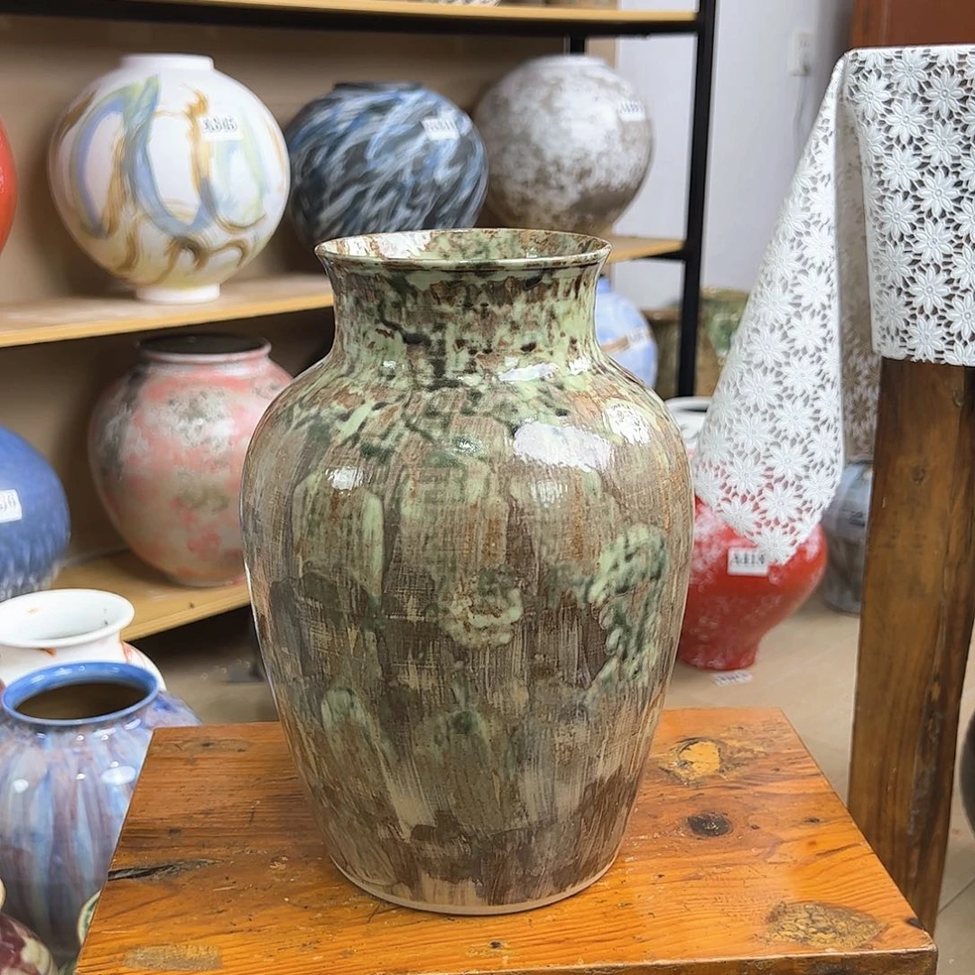 陶瓷86花瓶摆件创意的