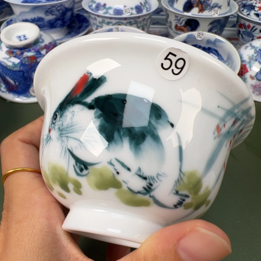 景德镇纯手工纯手绘茶具木木59