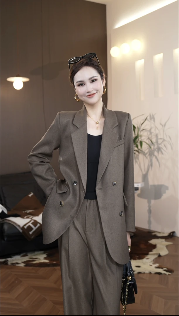 【YINGZI】轻奢气质时尚洋气套装显瘦韩版百搭休闲春季