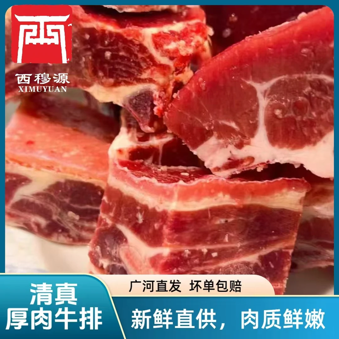 西穆源甘肃清真包邮牛肉厚肉牛排骨冷冻发货