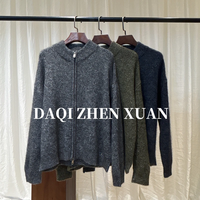 时尚百搭简约拉链毛衣25-93687